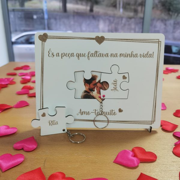 Quadro Puzzle com Porta-Chaves