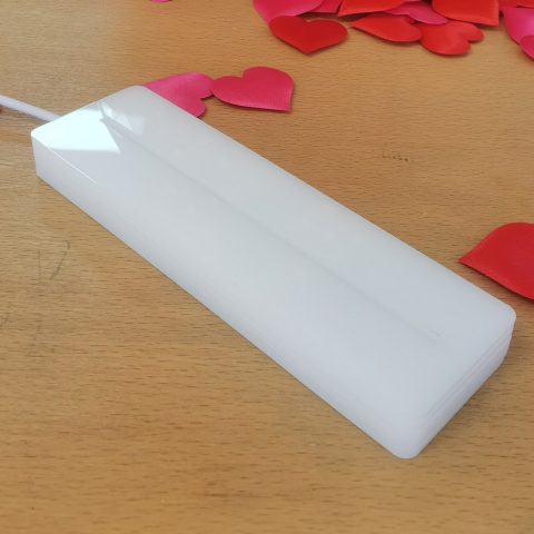 Base LED Acrílico Branco