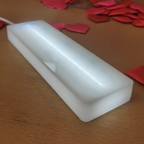 Base LED Acrílico Branco