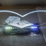 Base LED Coração com Fotogravação