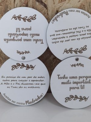 Convite Padrinhos Modelo Circular | Versão Standard