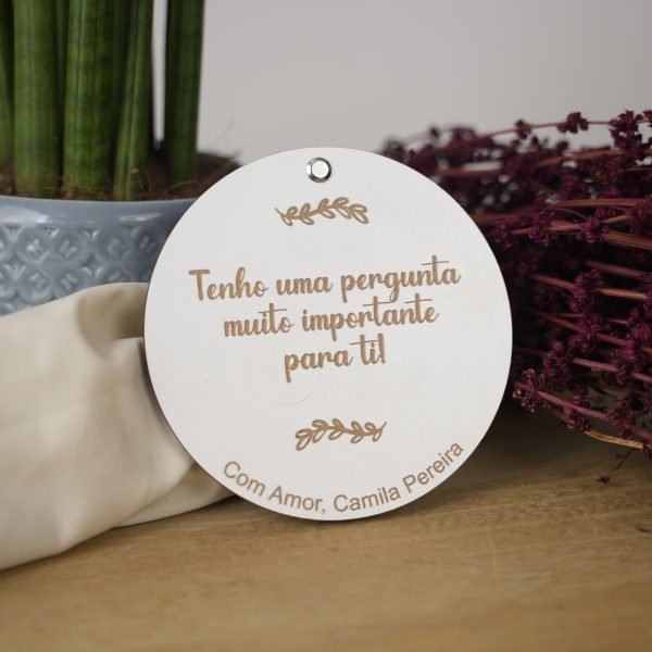 Convite Padrinhos Modelo Circular | Personalizado
