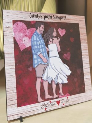 Quadro Juntos para Sempre Cartoon