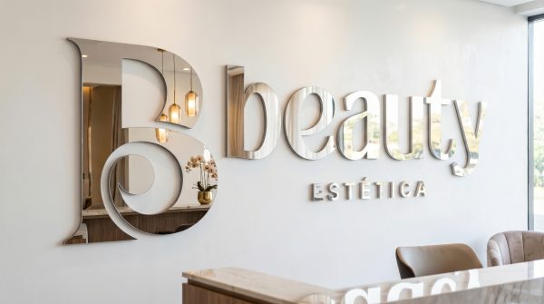 Logotipo em Acrílico Espelhado